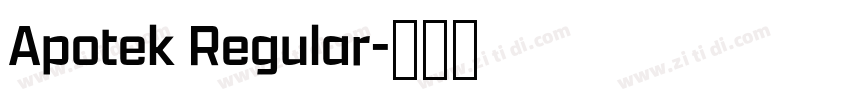 Apotek Regular字体转换